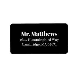 Etiqueta de Endereço de Devolução de Casamento Neg