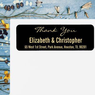 Etiqueta de Endereço de Devolução de Casamento Per