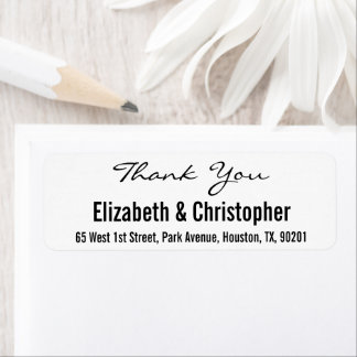 Etiqueta de Endereço de Devolução de Casamento Per