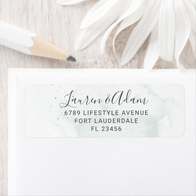 Etiqueta de Endereço de Devolução de Casamento Ver (Insitu)
