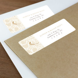 Etiqueta de Endereço de Devolução de Casamento Vit