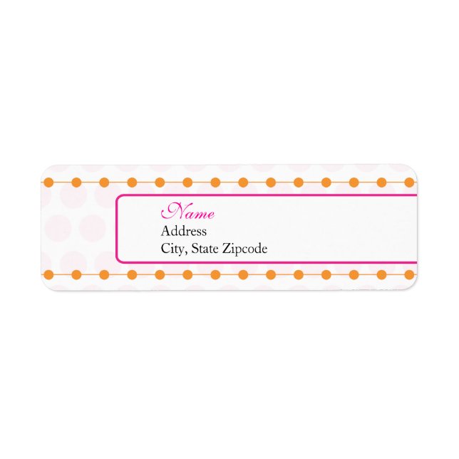 Etiqueta de endereço de devolução de Chá de fralda (Frente)