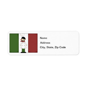 Etiqueta de Endereço de Devolução de Chef Italiano