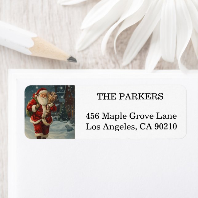 Etiqueta de Endereço de Devolução de Feriado de Na (Insitu)