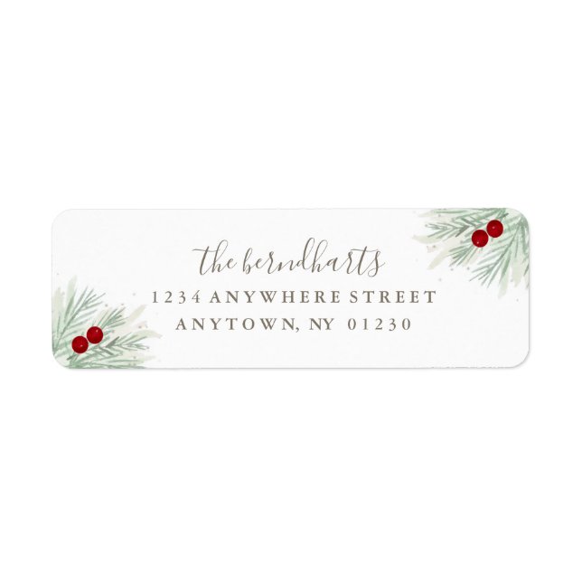 Etiqueta de endereço de devolução de feriado *Vamo (Frente)