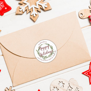 Etiqueta de Endereço de Devolução de Feriados Feli