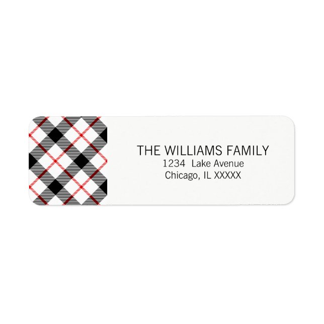 Etiqueta de Endereço de Devolução de Férias Feliz  (Frente)