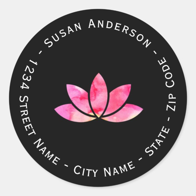 Etiqueta de Endereço de Devolução de Flutuante de  (Frente)