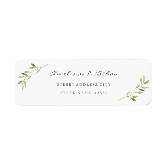 Etiqueta de Endereço de Devolução de Folha de Água (Frente)