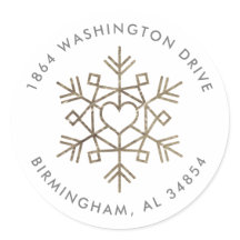 Etiqueta de Endereço de Devolução de Folha Ouro Fa