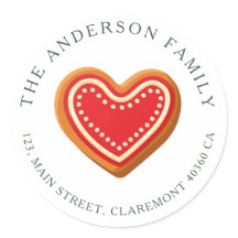 Etiqueta de endereço de devolução de Natal do cook