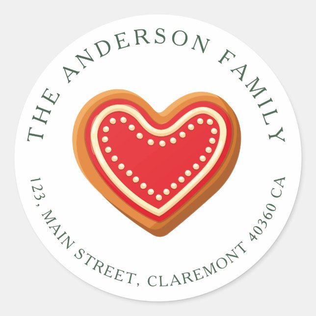 Etiqueta de endereço de devolução de Natal do cook (Frente)