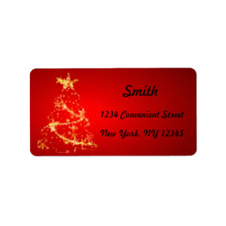 Etiqueta de endereço de devolução de Natal Dourado