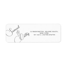 Etiqueta de Endereço de Devolução de Nome e Endere