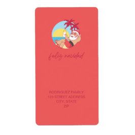 Etiqueta de Endereço de Devolução de Papais noeis