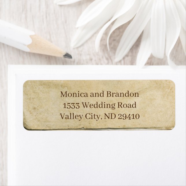 Etiqueta de Endereço de Devolução de Papel Antigo (Insitu)