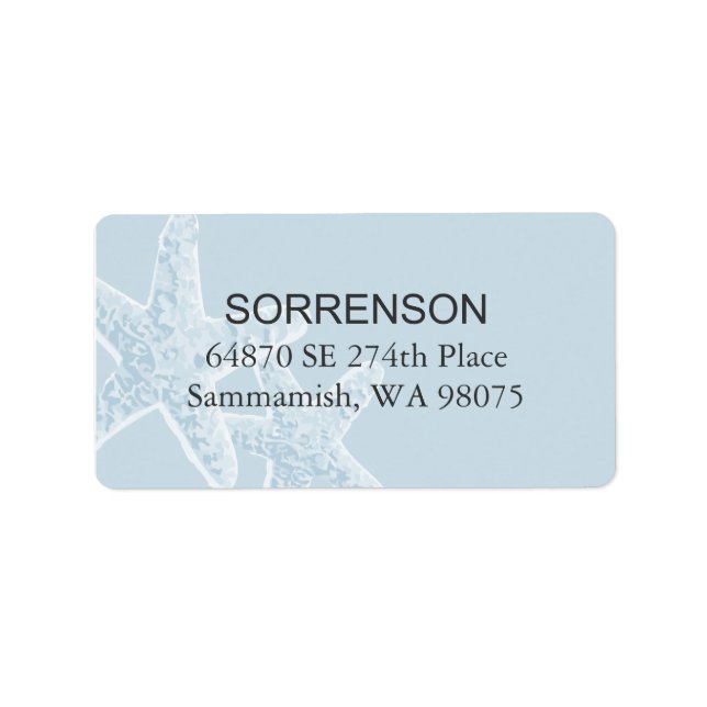 Etiqueta de Endereço de Devolução de Starfish (Frente)