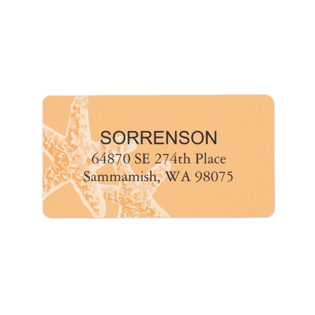 Etiqueta de Endereço de Devolução de Starfish (Frente)