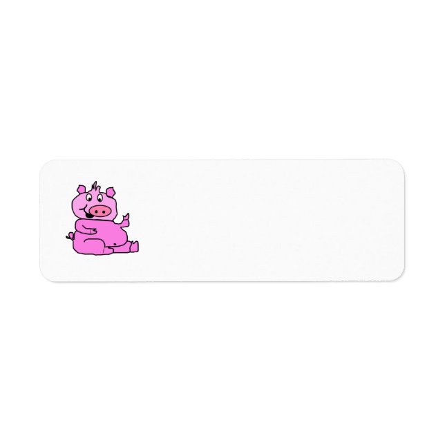Etiqueta de Endereço de Devolução de Suíno Rosa (Frente)