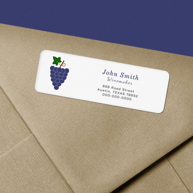 Etiqueta de Endereço de Devolução de Uvas (Grapes Return Address Label)