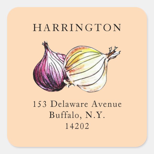 Etiqueta de Endereço de Devolução Desenhado à Mão (Frente)