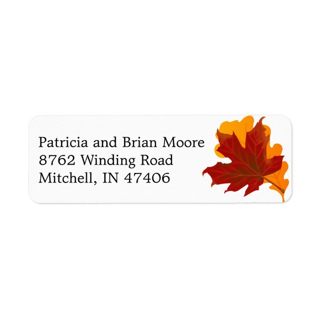 Etiqueta de Endereço de Devolução do casamento out (Frente)