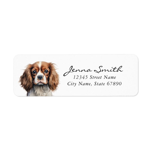 Etiqueta de Endereço de Devolução do Cavalier King (Frente)