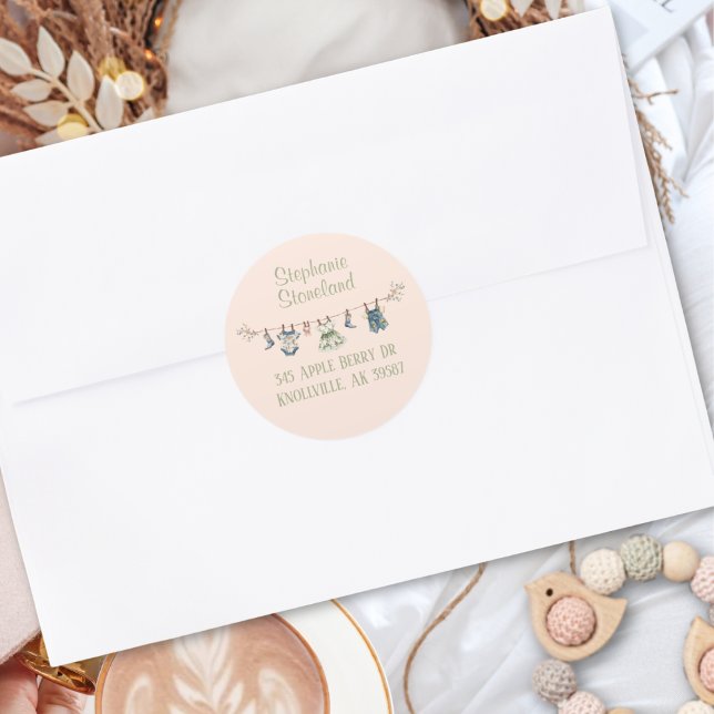 Etiqueta de Endereço de Devolução do Chá de Bebê M (Criador carregado)