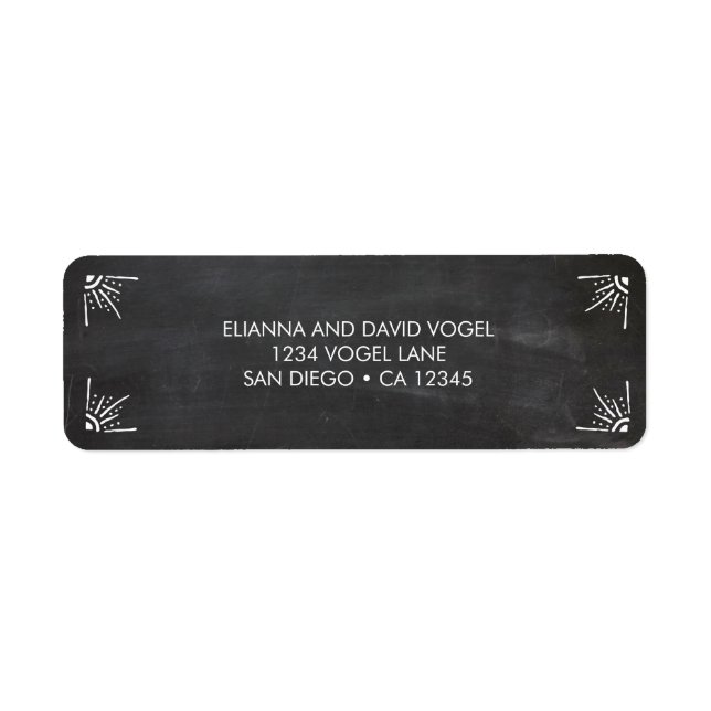 Etiqueta de endereço de devolução do quadro (Frente)