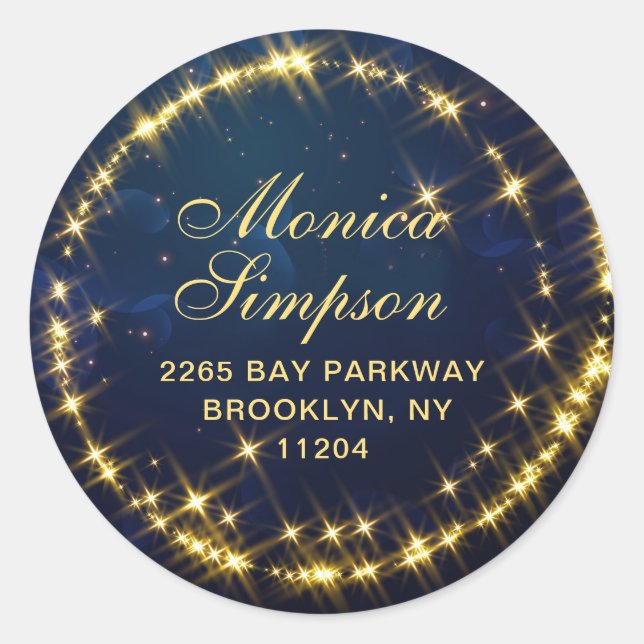 Etiqueta de Endereço de Devolução do Sparkle do ma (Frente)