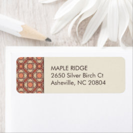 Etiqueta de Endereço de Devolução em Mosaico Terro