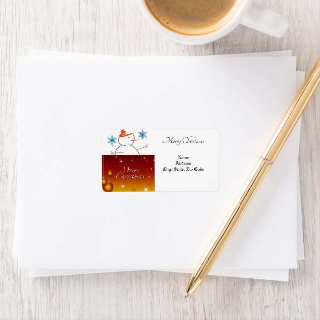 Etiqueta de Endereço de Devolução/Entrega de Natal (Insitu)