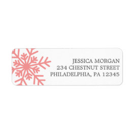 Etiqueta de Endereço de Devolução Floco de Neve de