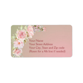 Etiqueta de Endereço de Devolução Floral de Aquare