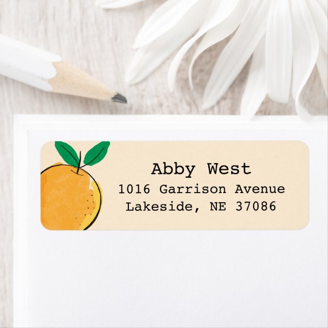 Etiqueta de Endereço de Devolução Laranja Cutie (Insitu)