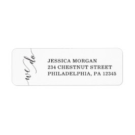 Etiqueta de Endereço de Devolução Minimal Elegânci