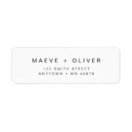 Etiqueta de Endereço de Devolução Minimalista Mode