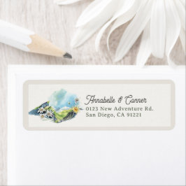 Etiqueta de Endereço de Devolução para Chá de Casa