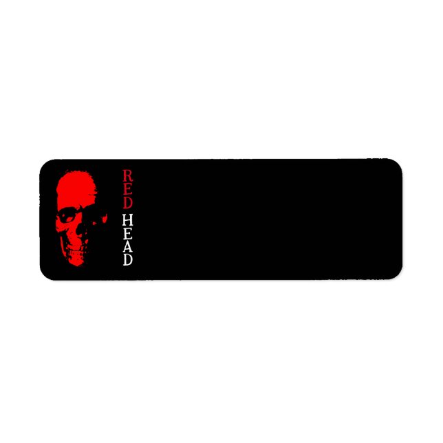 Etiqueta de Endereço de Devolução Red Head (Frente)
