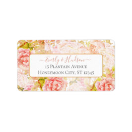 Etiqueta de Endereço de Devolução Rosa da Serenity