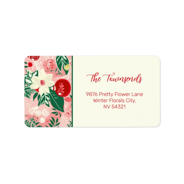 Etiqueta de Endereço de Devoramento Floral de Nata (Frente)