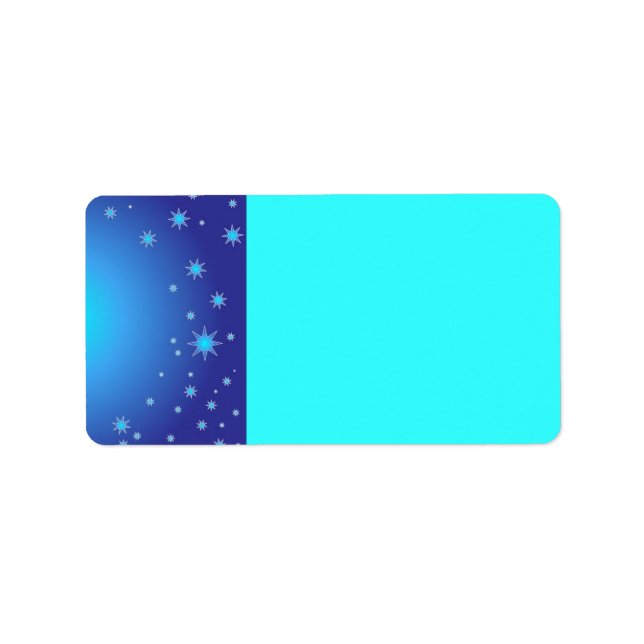 Etiqueta de Endereço de Estrelas Azul (Frente)