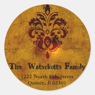 Etiqueta de endereço de gama alta de Fleur