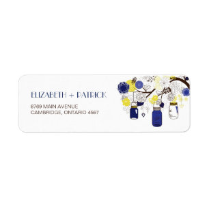 Etiqueta de Endereço de Jardas Mason Azul-marinho