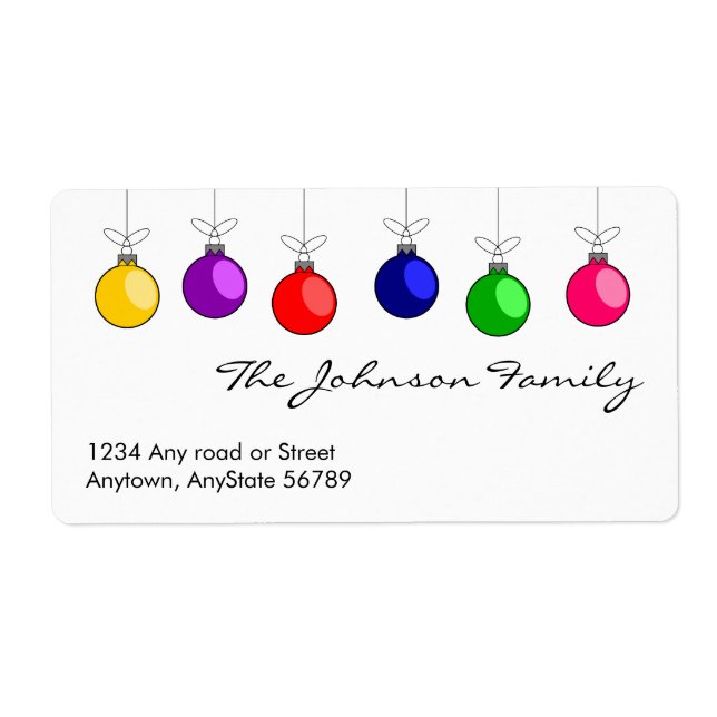 Etiqueta de Endereço de Natal (Frente)