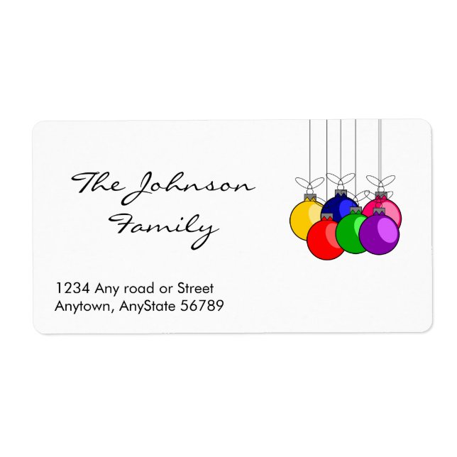 Etiqueta de Endereço de Natal (Frente)