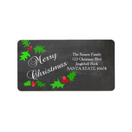 Etiqueta de endereço de Natal feliz