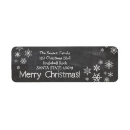 Etiqueta de endereço de Natal feliz