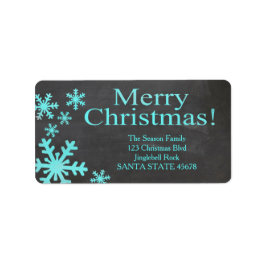 Etiqueta de endereço de Natal feliz