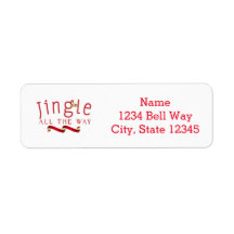 Etiqueta de Endereço de Natal JINGLE ALL THE WAY